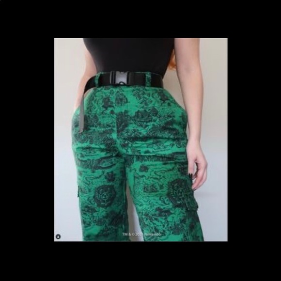 Kingdom of Hyrule Map Cargo pants - Size 14 (AUS) - Blackmilk Clothing / Zelda - Picture 2 of 3